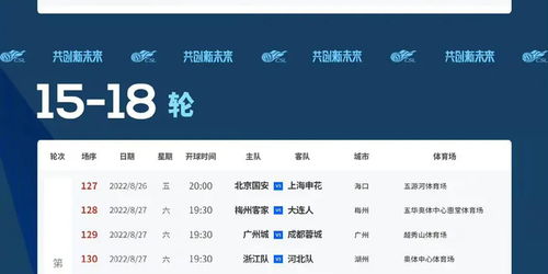 中超赛程第二阶段赛程表图片